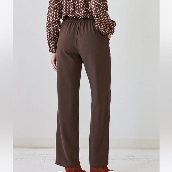 Brass The All Day Wide Leg 29"‎ Inseam Pant in Venture Stretch Espresso S Nwt - Picture 2 of 6